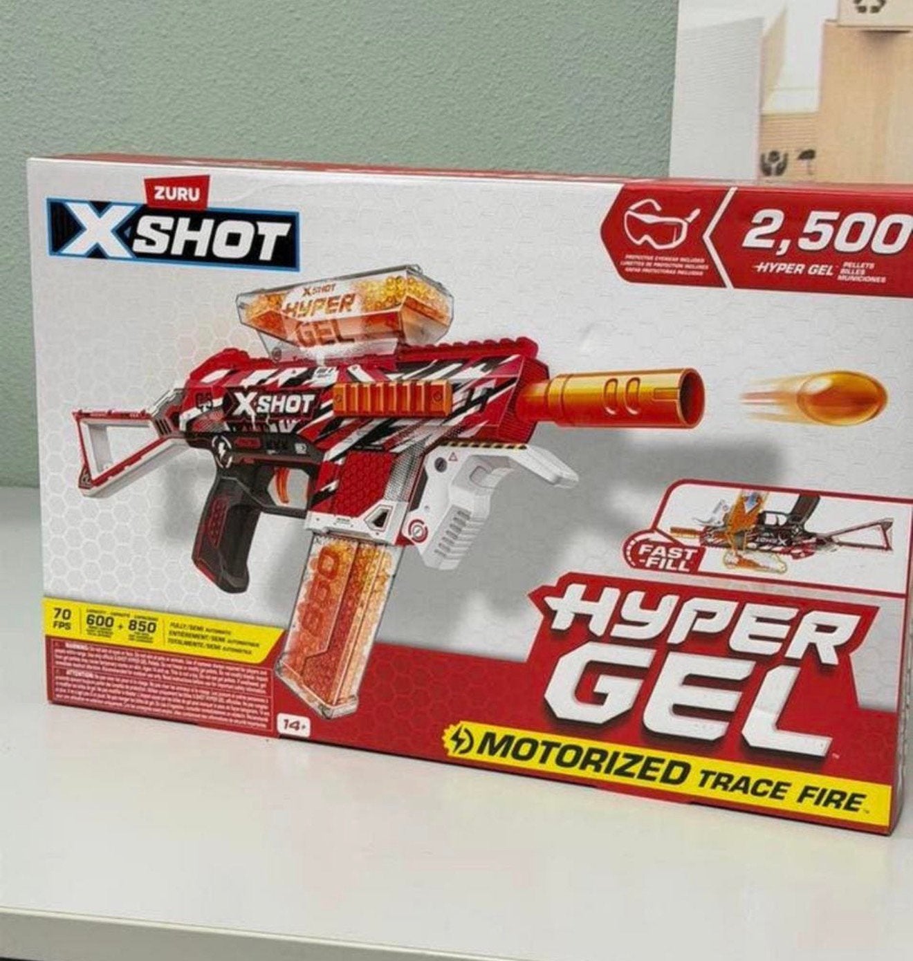 ZURU X-Shot Hyper Gel Trace Fire - Blaster à gel motorisé, Enlèvement ou Envoi, Comme neuf