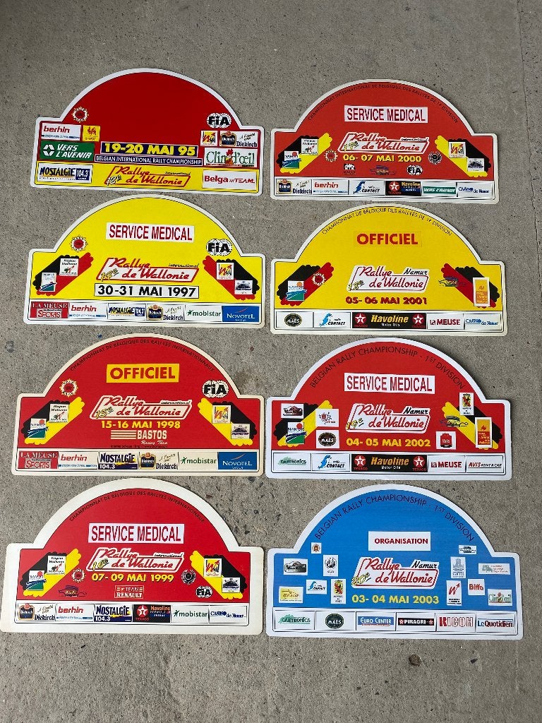 Plaques rallye de wallonie !, Enlèvement, Utilisé, Voitures