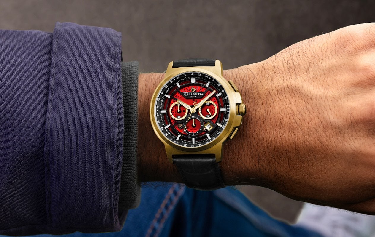 Herenhorloge van Alpha Sierra nieuw, Autres marques, Enlèvement ou Envoi, Acier, Synthétique