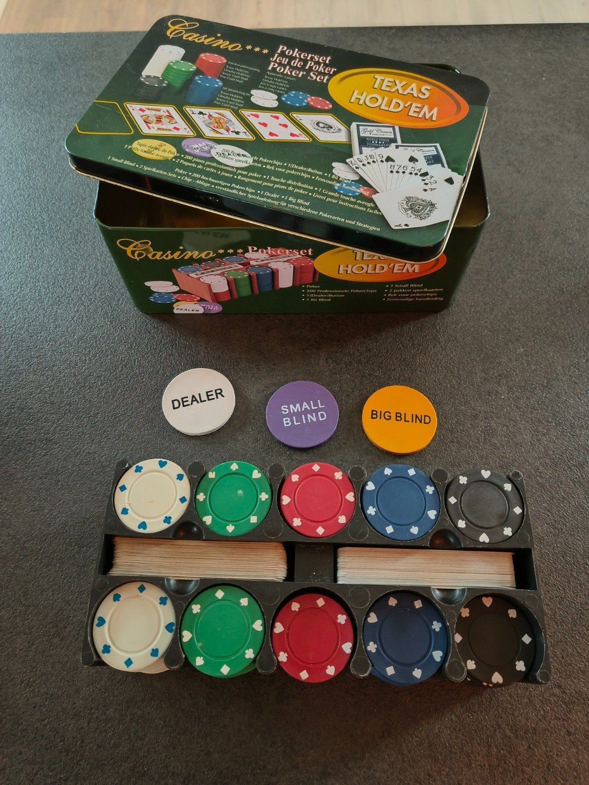 pokerset, Cinq joueurs ou plus, Enlèvement, Utilisé