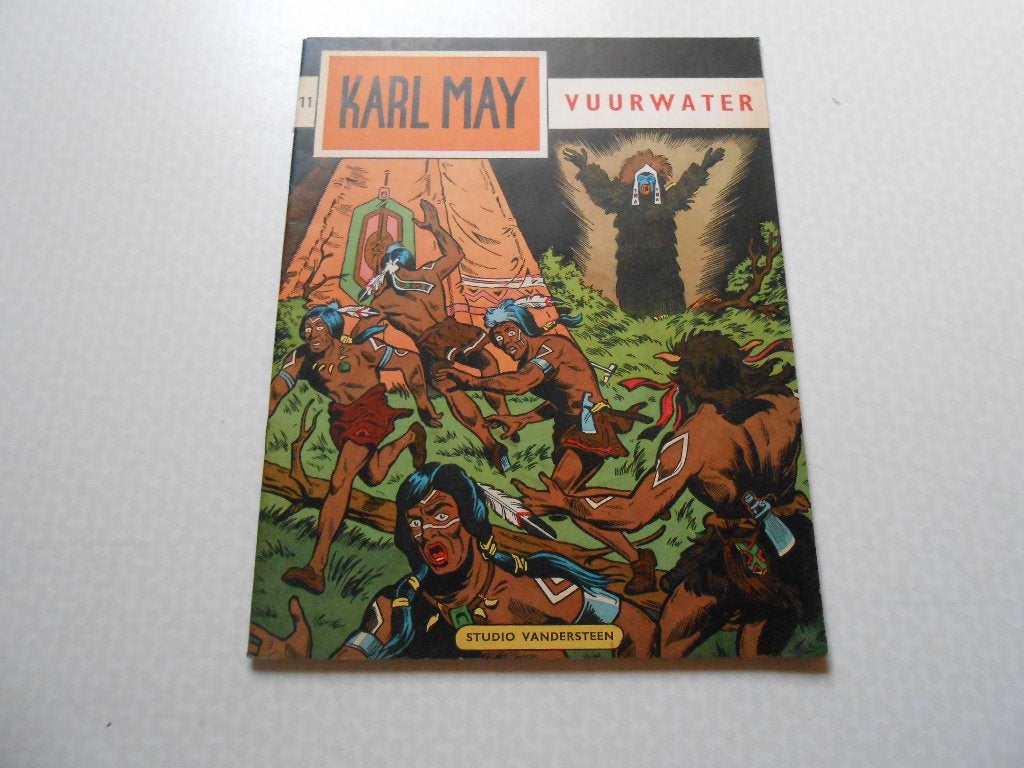 Karl May 11b Vuurwater 1965 1 ste druk. Misdruk. Zeldzaam., Willy Vandersteen, Eén stripboek, Ophalen of Verzenden, Zo goed als nieuw