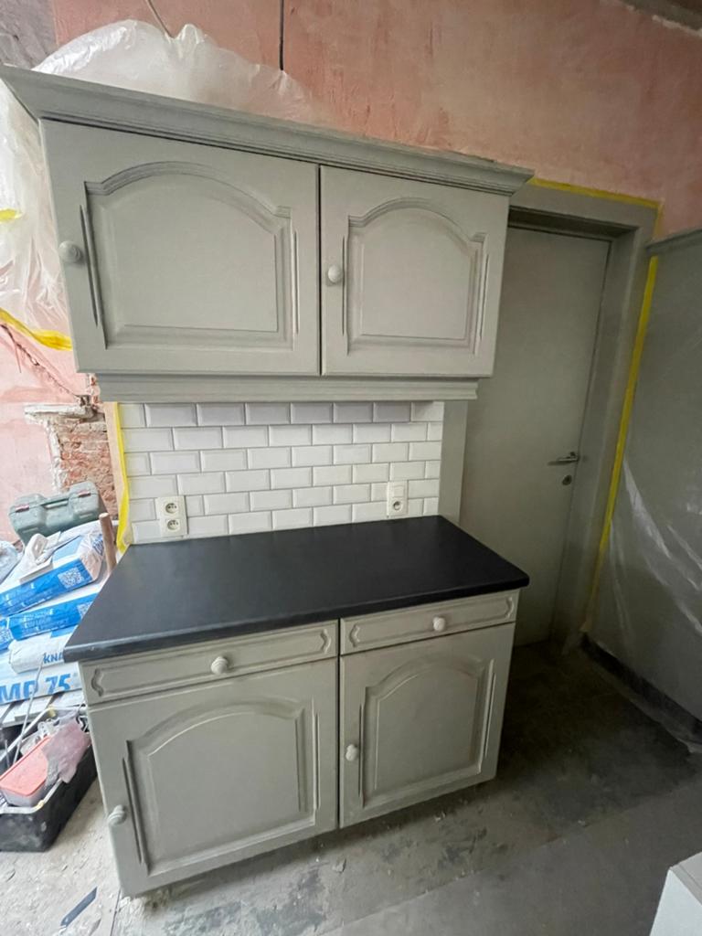 Volledige keuken, Huis en Inrichting, Ophalen, Gebruikt, Dubbelwandige keuken, Hout