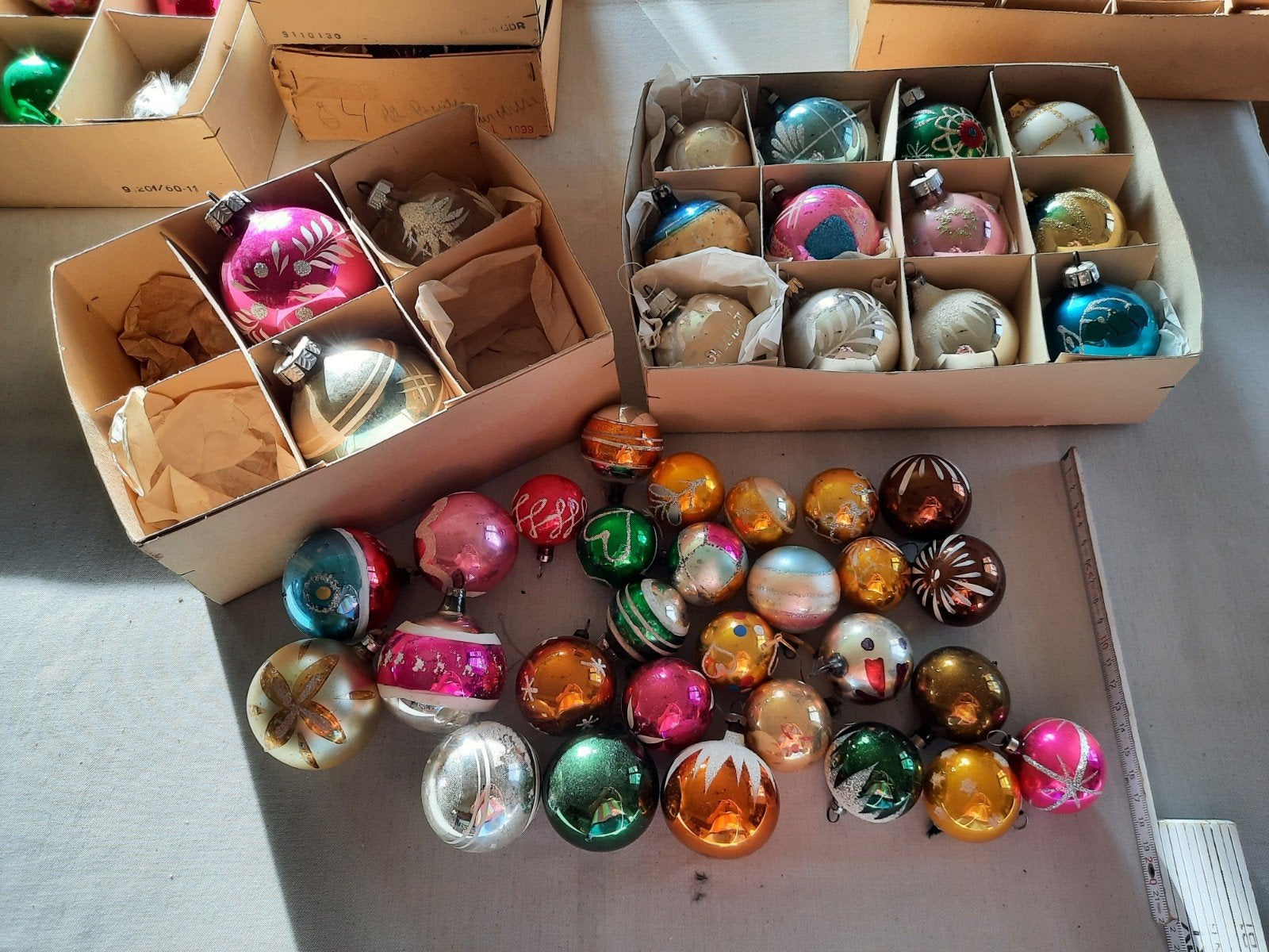 Oude beschilderde kerstballen., Diversen, Ophalen of Verzenden