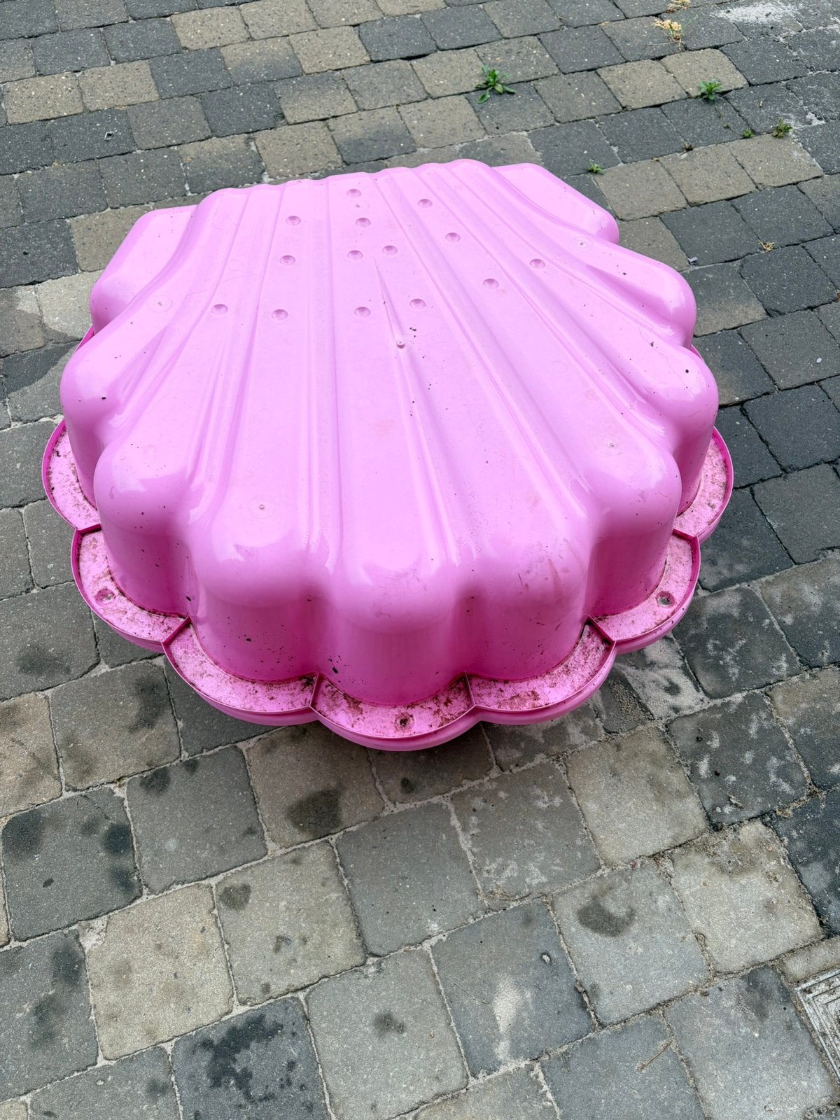 Zandbak roze schelp, Ophalen, Zo goed als nieuw