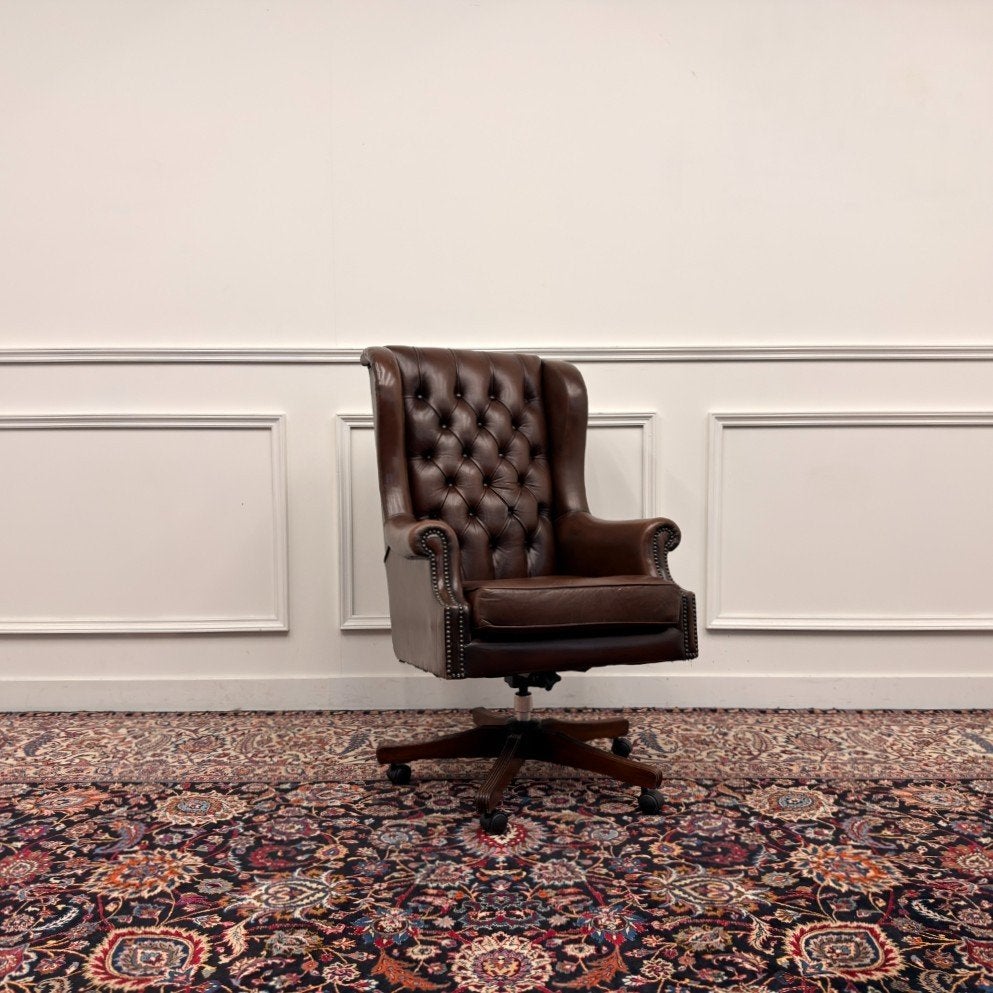 Klassiek Engels Chesterfield Bureaustoel, Enlèvement ou Envoi