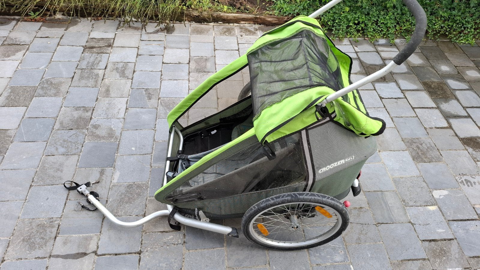 Croozer fietskar voor 2 kindjes (met babyzitje), Enlèvement, Utilisé, Remorque pour enfant, CROOZER