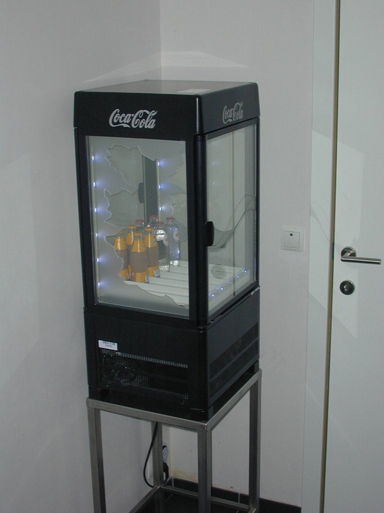 Cola koelkast tafelmodel, Ophalen, Gebruikt