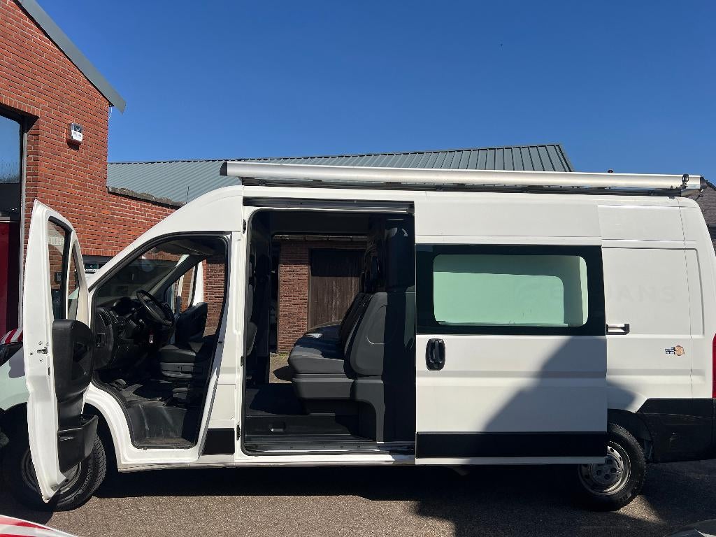 peugeot boxer 2.2 hdi/GEKEURD//Dubbele CABINE 5+1/€11901+btw, Auto's, Voorwielaandrijving, Stof, Euro 6, Wit