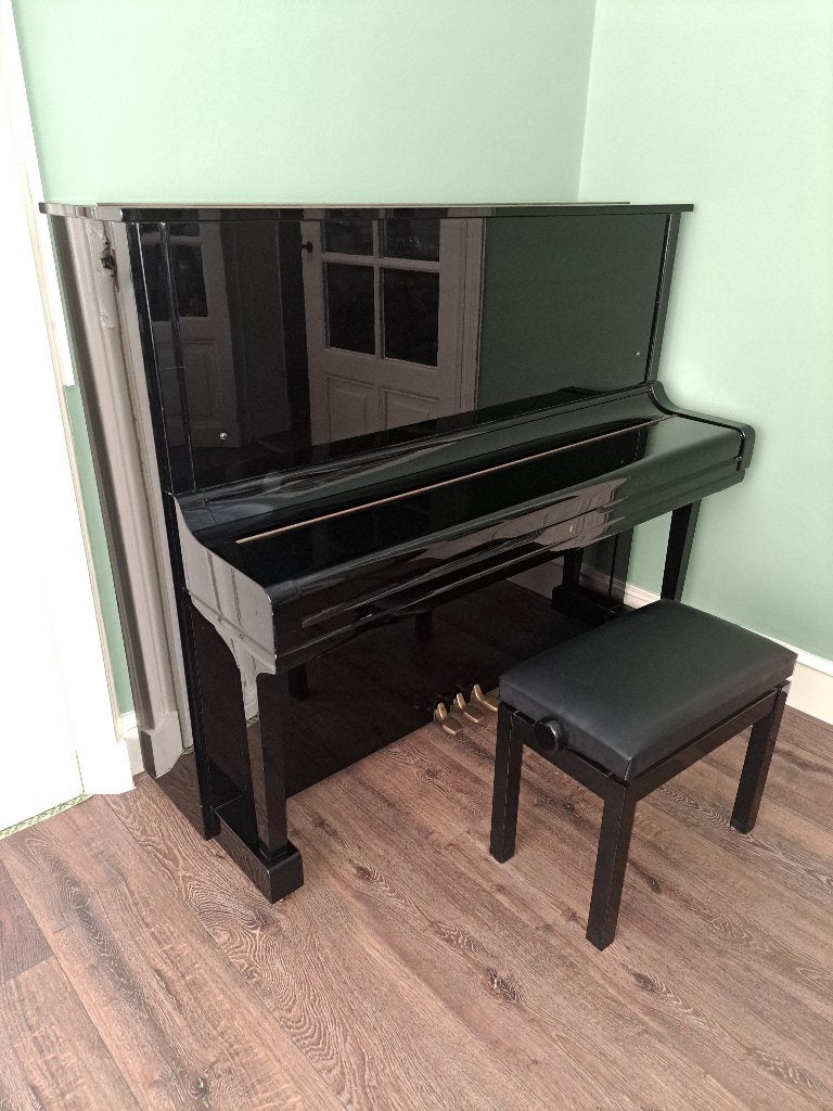 Originele Japanse Yamaha U3H Akoestische Piano Zwart Glans, Muziek en Instrumenten, Ophalen, Zwart, Zo goed als nieuw, Piano