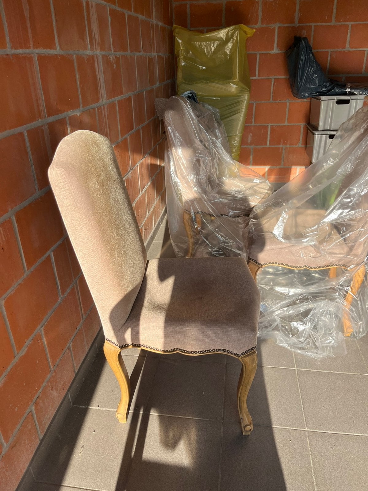 Tafel en 6 stoelen, Huis en Inrichting, Tafels | Eettafels, Ophalen, Gebruikt, Landelijk, Vijf personen of meer