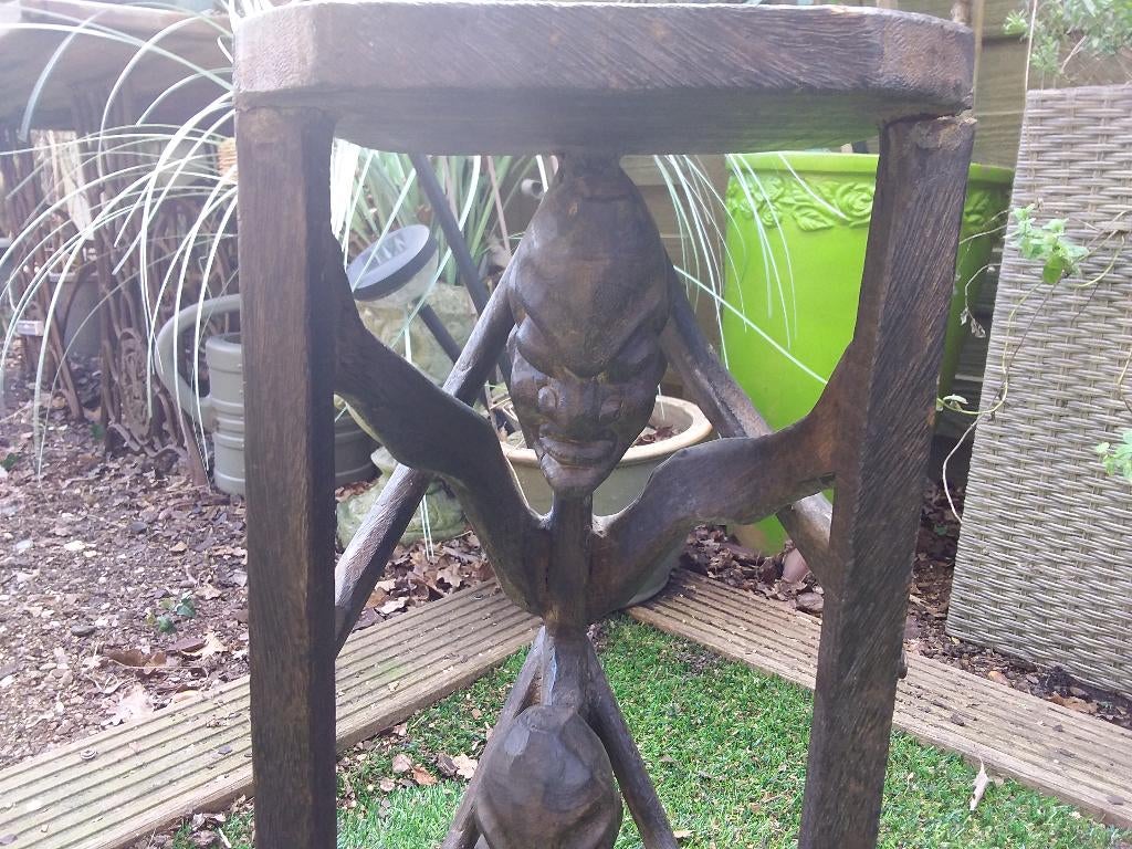 Vintage Afrikaans bijzet-of plantentafeltje, Ophalen of Verzenden