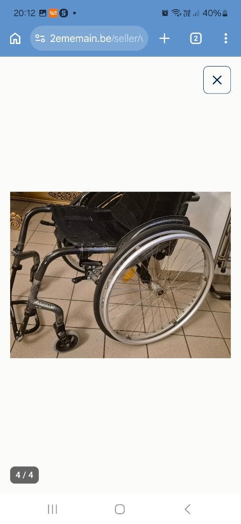 Chaise roulante quicky, Enlèvement, Pliant, Utilisé, Fauteuil roulant manuel