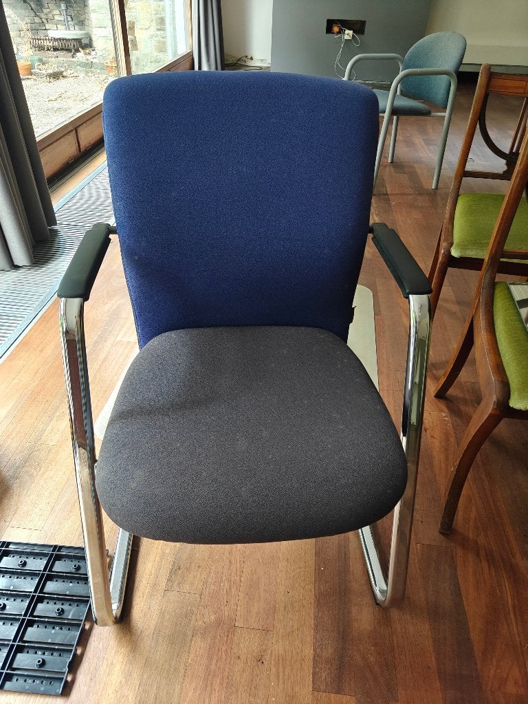 Stoel, Tissus, Enlèvement, Utilisé, Bleu