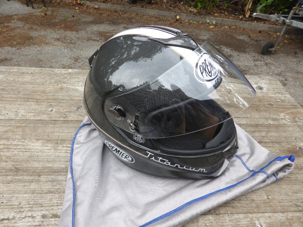 helm premier helmets titanium maat cm 57/58 medium GR1250, Ophalen of Verzenden, Gebruikt, Medium