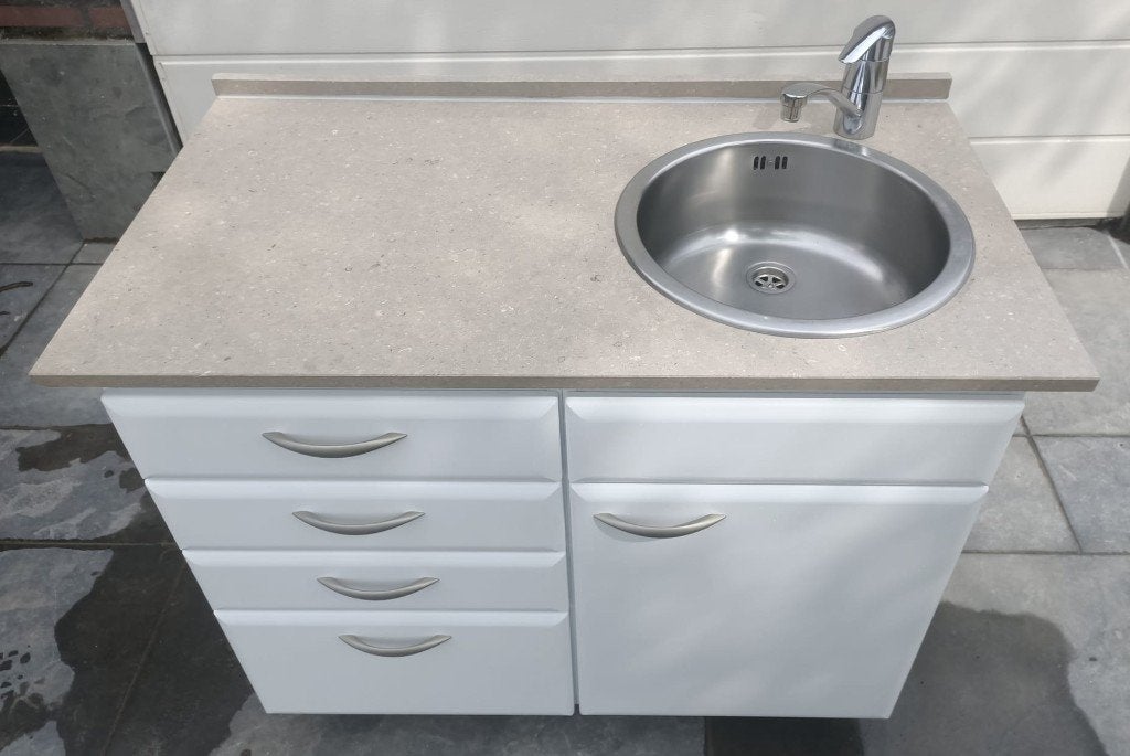 cuisine en granit, cuisine extérieure, kitchenette €399, -, Alno, Charbon, Comme neuf, Enlèvement