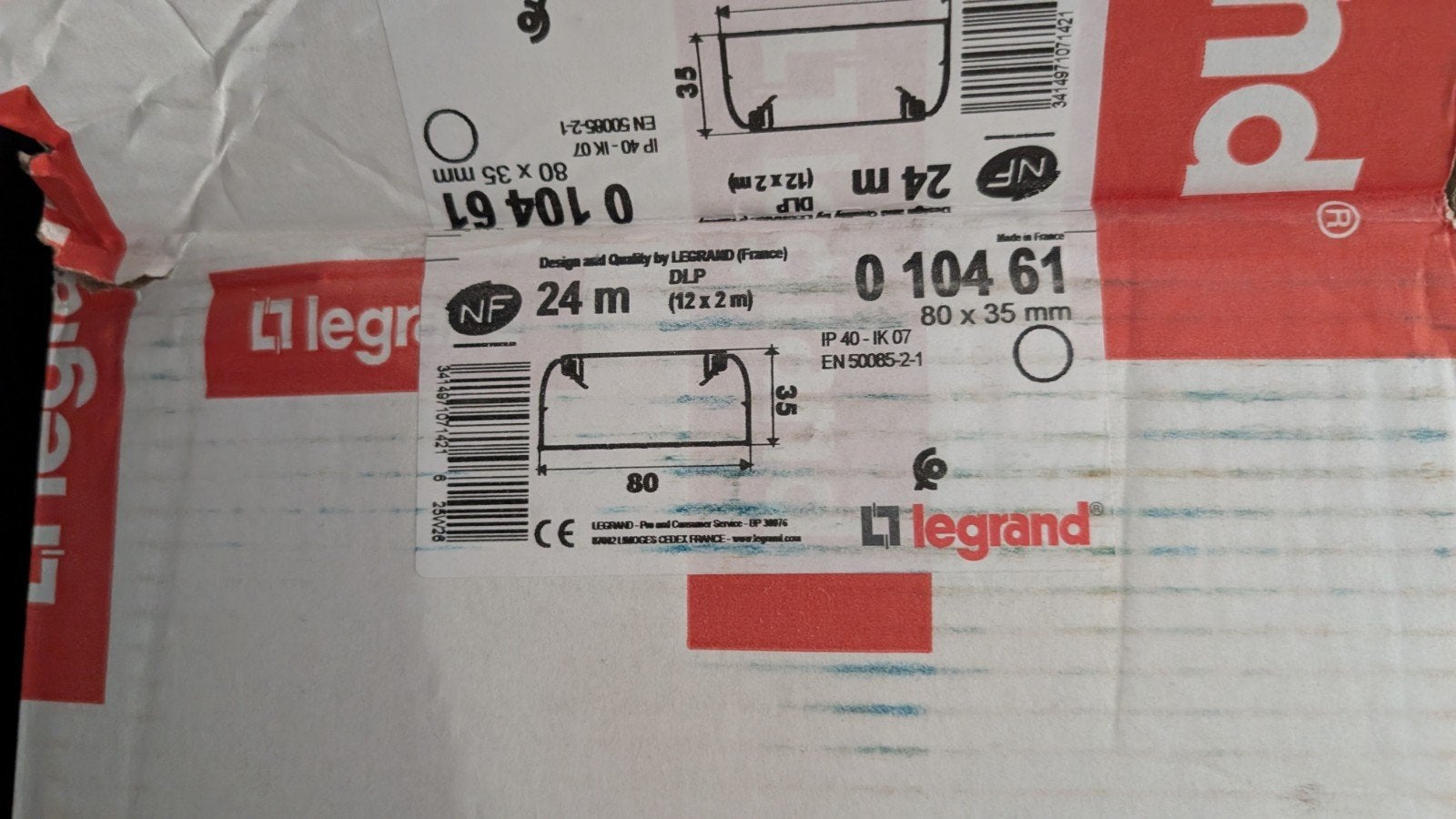 goulotte legrand DLP 80x35mm, Enlèvement