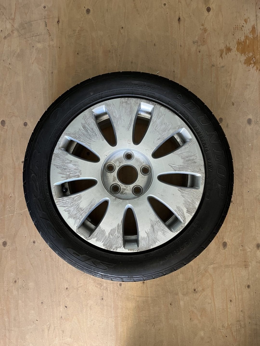 1x Audi reservewiel  zomerband Dunlop SP Sport 01 205-55-16, Auto-onderdelen, Banden en Velgen, Ophalen, Gebruikt, -, Banden en Velgen
