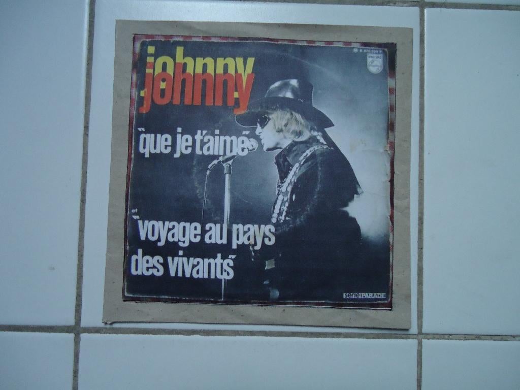 DISQUE 45 T JOHNNY HALLYDAY, Enlèvement, Comme neuf, Autres formats, Chanteur-compositeur