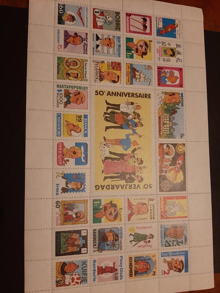 Kuifje zegels 50e aniversaire, Envoi