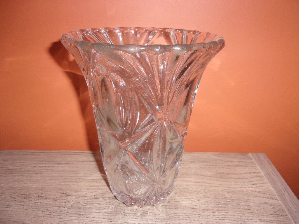 oude zware vaas, Antiek en Kunst, Antiek | Glaswerk en Kristal, Ophalen of Verzenden