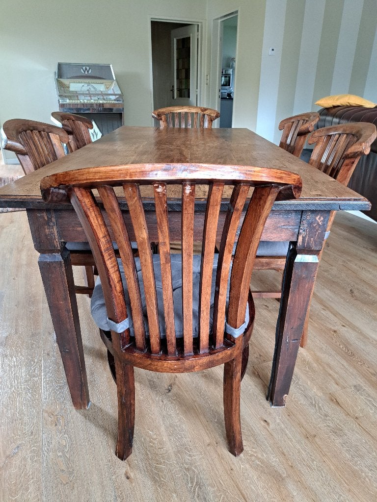 eetkamerstoelen, Huis en Inrichting, Ophalen, Gebruikt, Bruin, Degelijk