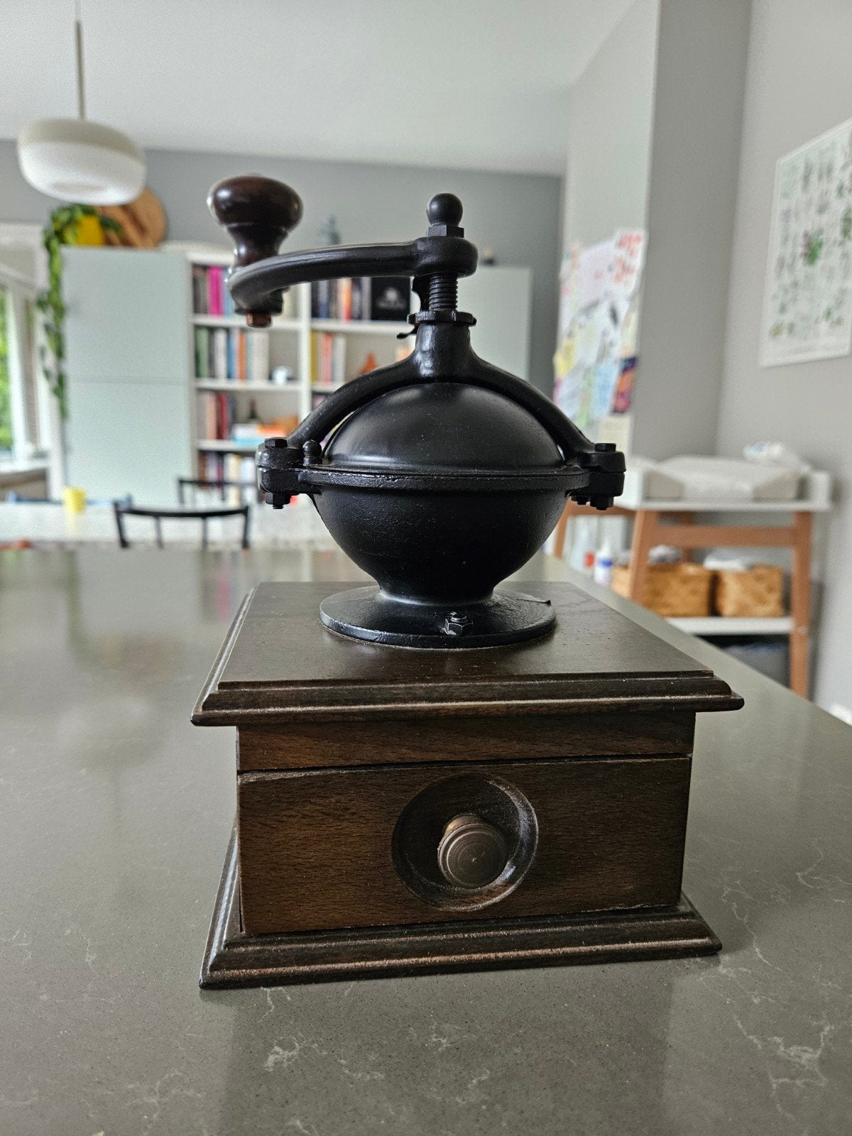 koffiemolen belbru, Ophalen