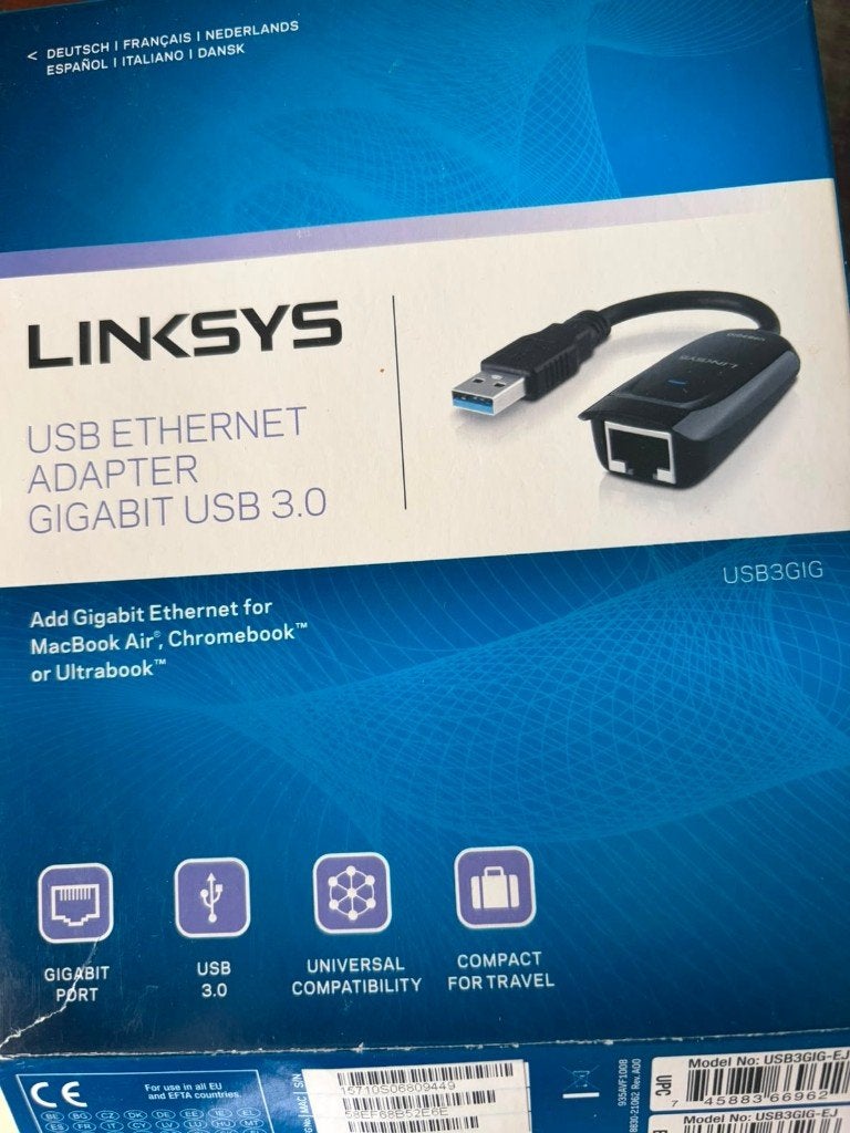 Adaptateur USB Ethernet Linksys - USB 3.0 - Gigabit Ethernet, Informatique & Logiciels, Pc & Câble réseau, Enlèvement ou Envoi