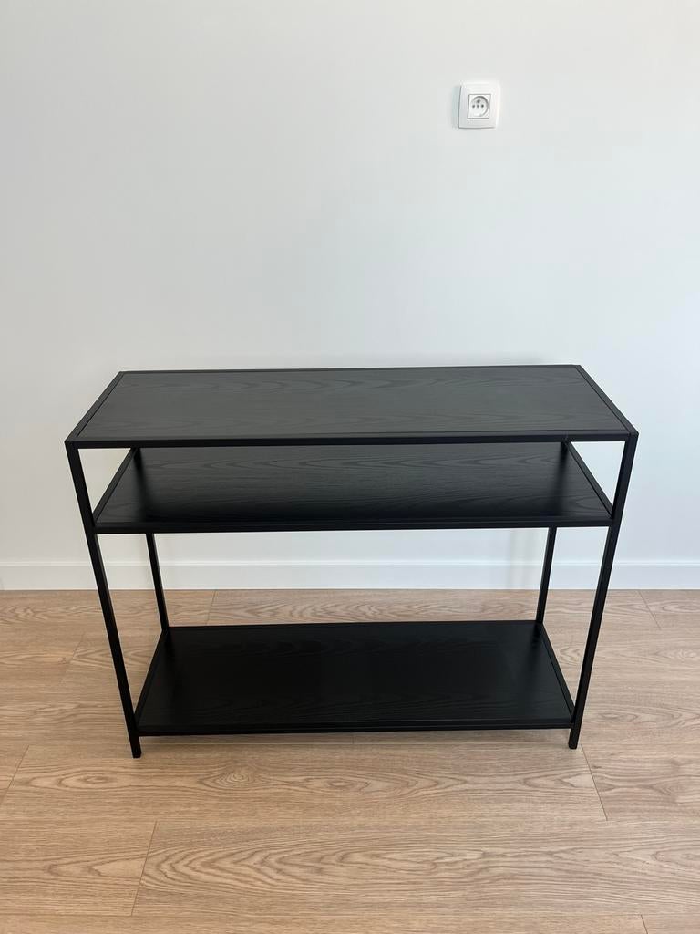 Stijlvolle zwarte console-/bijzettafel te koop, Huis en Inrichting, Tafels | Sidetables, Nieuw, 25 tot 50 cm, 100 tot 150 cm, Rechthoekig