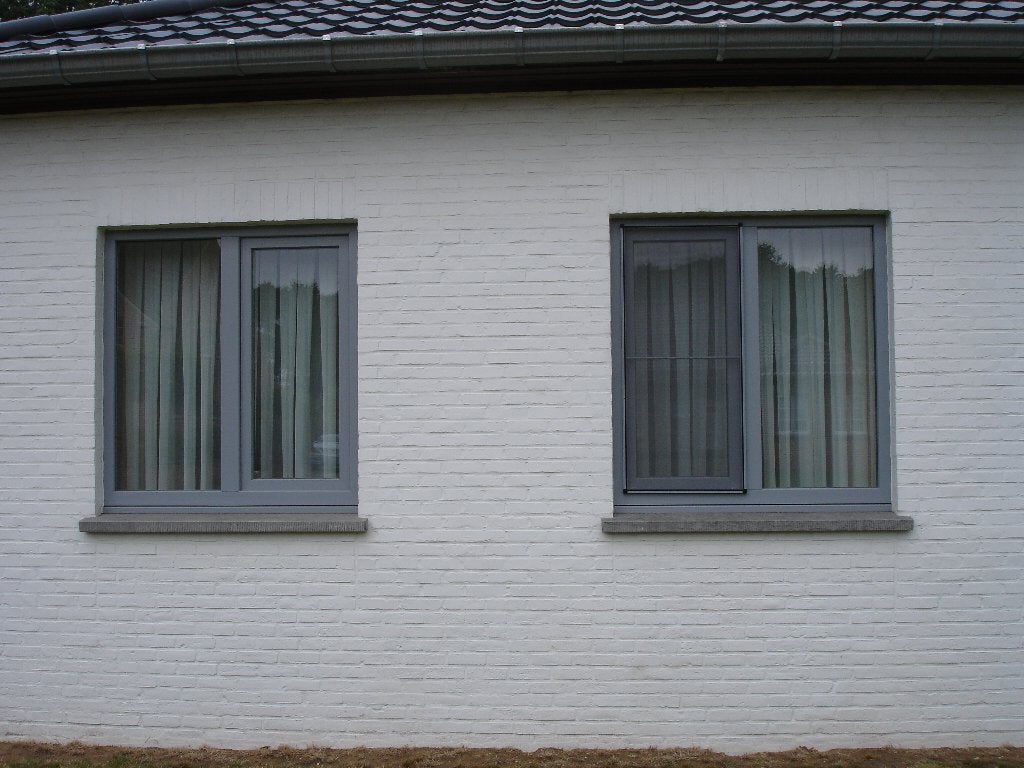 3 PVC Ramen, merk Schüco, reeds gedemonteerd, Ophalen, Gevelraam of Ruit, 120 tot 160 cm, Zo goed als nieuw