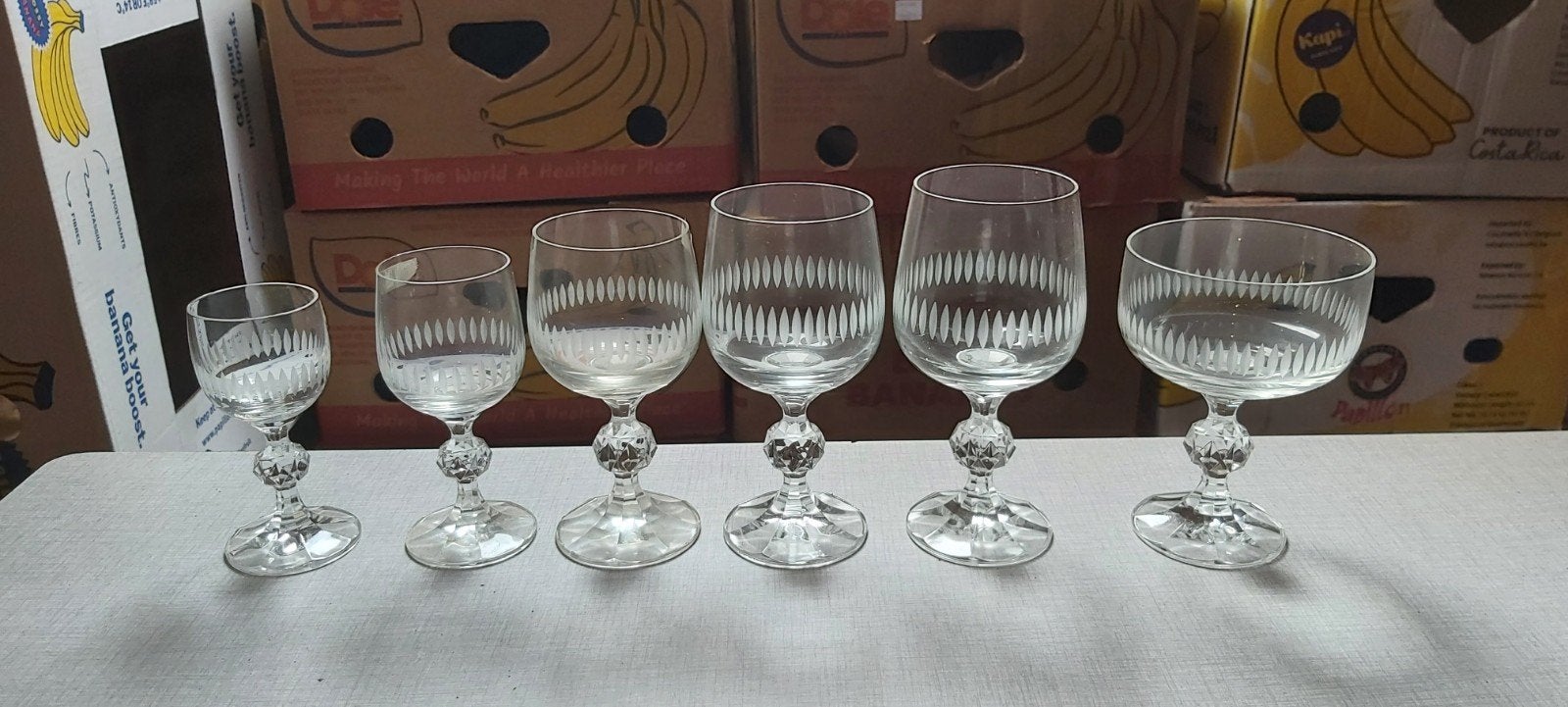 72 kristallen glazen, Antiek en Kunst, Ophalen