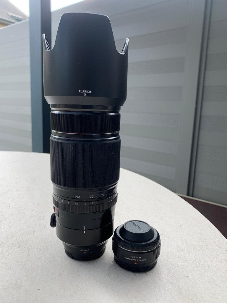 Fujifilm xf 50-140mm f2.8 met 1.4 teleconverter, Fujifilm, Téléobjectif, Comme neuf, Enlèvement