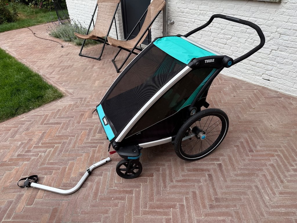 Thule fietskar Chariot Lite 2 + accessoires | Goede staat, 40 à 60 kg, Pliable, Comme neuf, Enlèvement