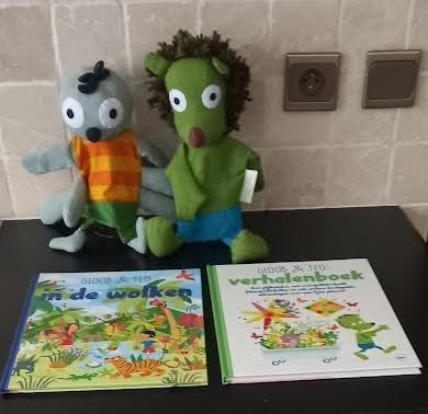 Boeken Gloob en Teo + handpopppen, Ophalen of Verzenden, Zo goed als nieuw