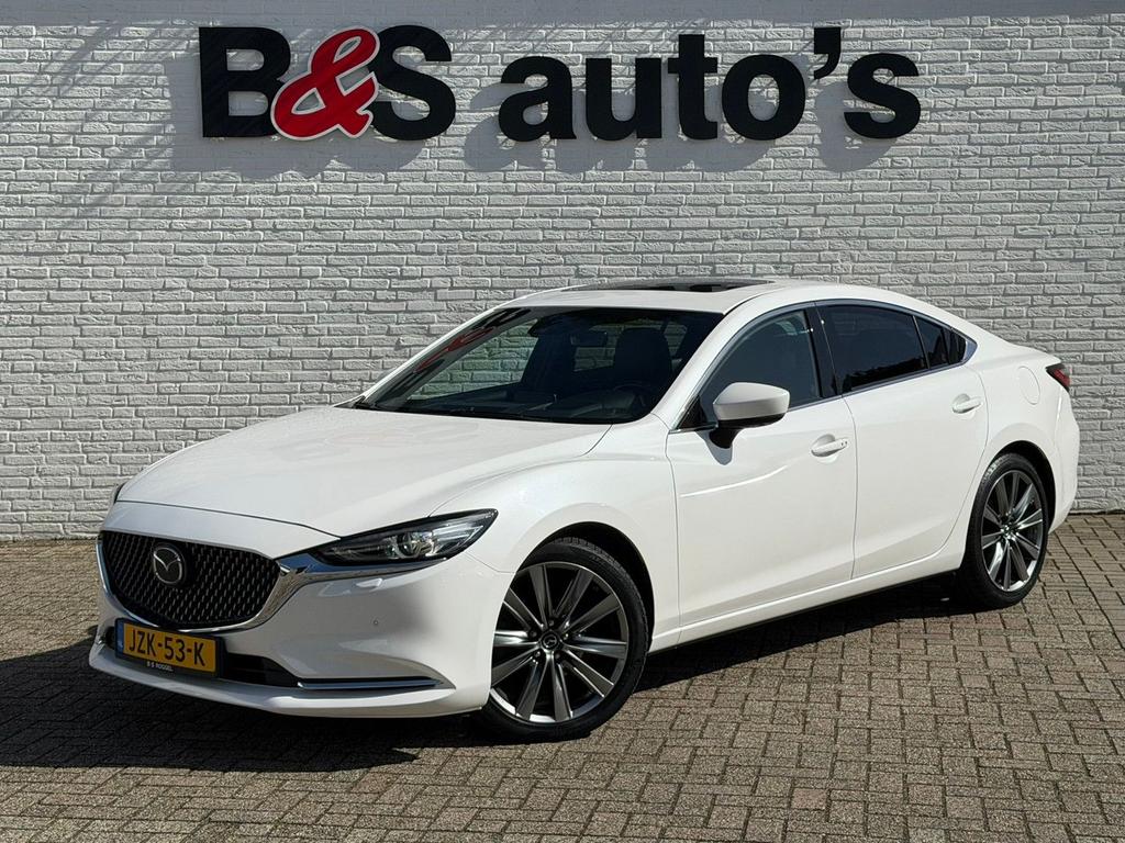 Mazda 6 2.0 SkyActiv-G Automaat Camera+Pdc Sunroof Stoel-Stu, Automaat, Adaptive Cruise Control, 139 g/km, Wit