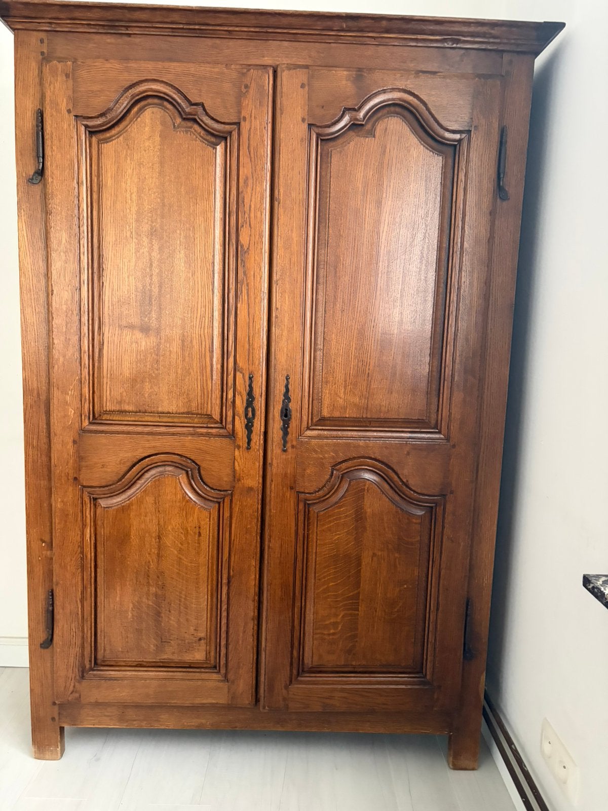 Antieke houten kast – 117 breed x 170 hoog, Ophalen