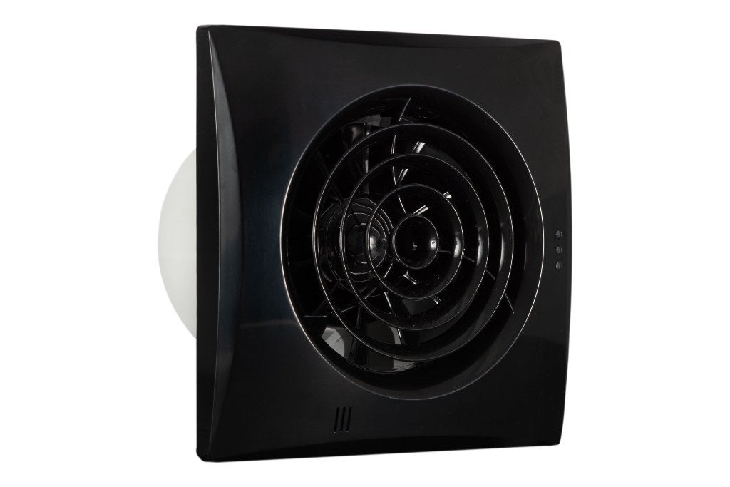 Inbouw ventilator Silencio ø 100mm + timer zwart, Verzenden