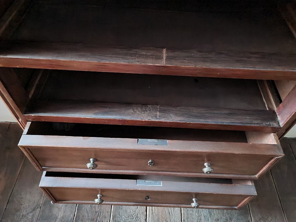 Commode en acajou - Style Directoire français, Maison & Meubles, 25 à 50 cm, 5 tiroirs ou plus, Enlèvement, Utilisé