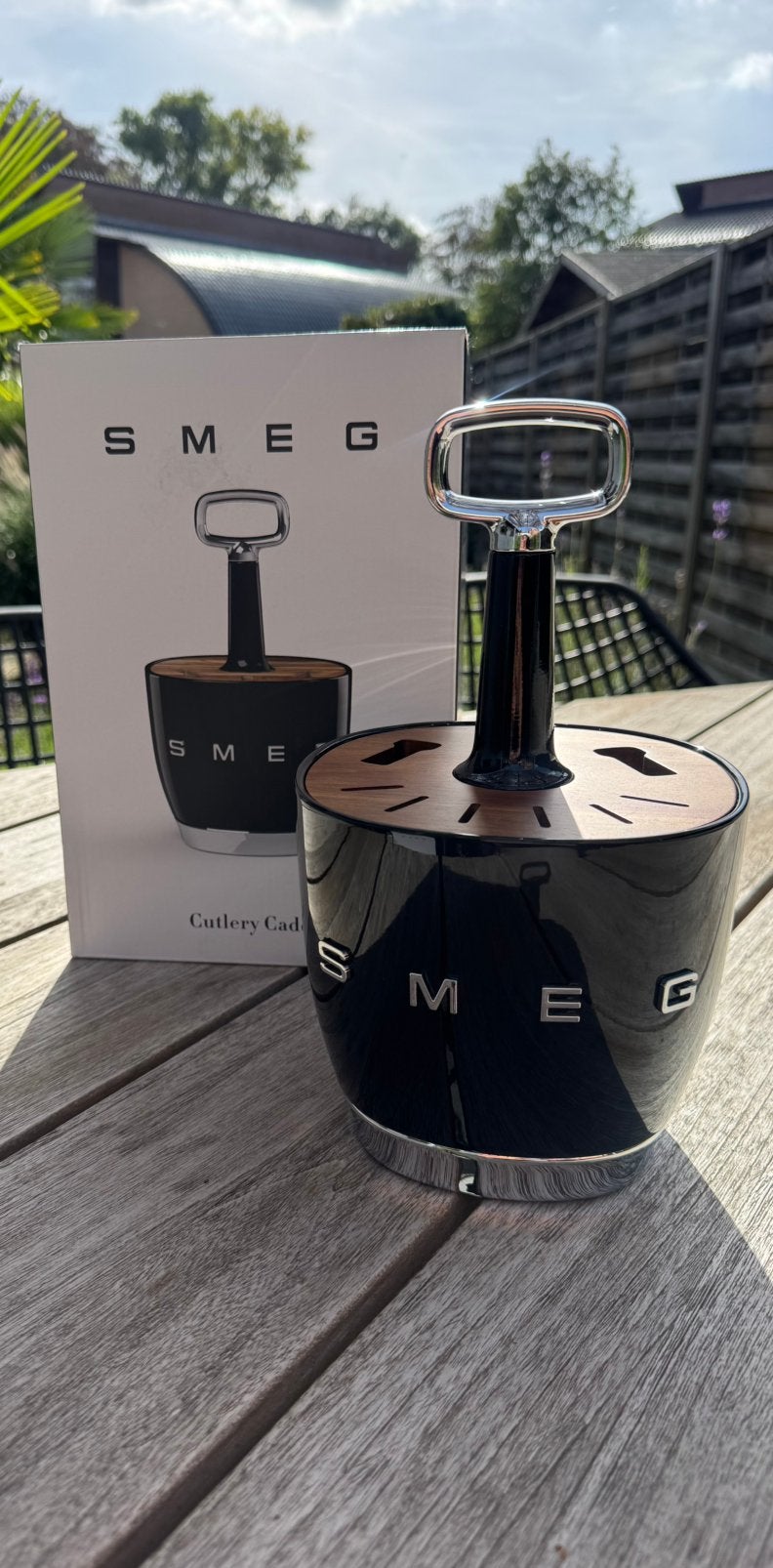 SMEG Cutlery Caddy / Bestekhouder, Neuf, Autres types, Enlèvement, Noir