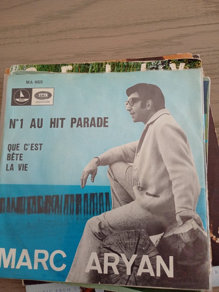 Marc Aryan - No.1 au hitparade, Enlèvement ou Envoi, Pochette photo, 7 inch, Utilisé