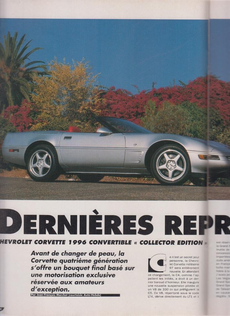 1996 Chevrolet Corvette Convertible voiture de collection, Verzenden, Gelezen, Chevrolet