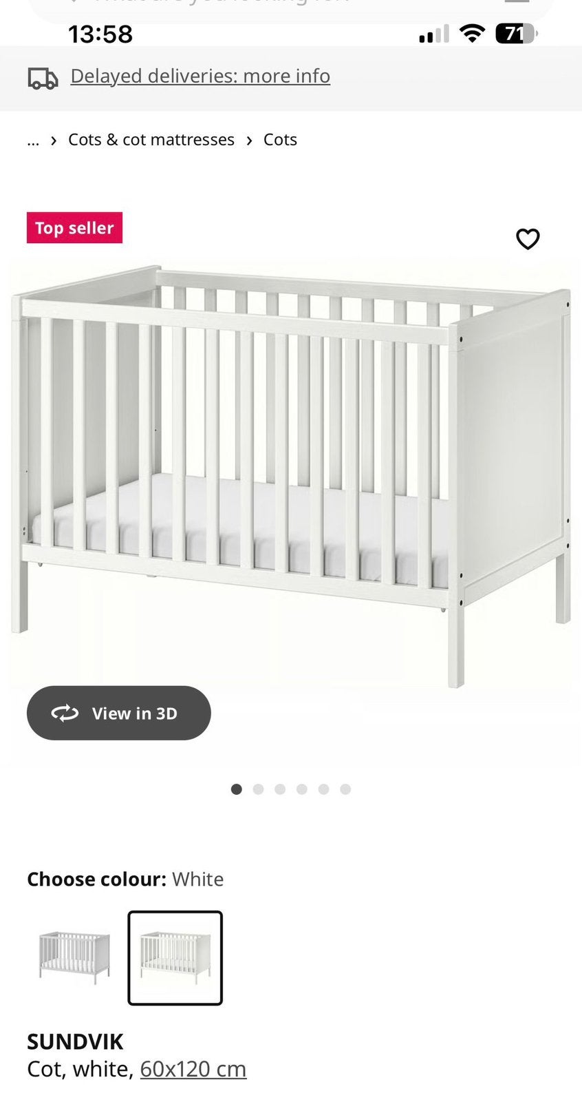 Ikea baby bed perfect staat, Enlèvement ou Envoi, Comme neuf
