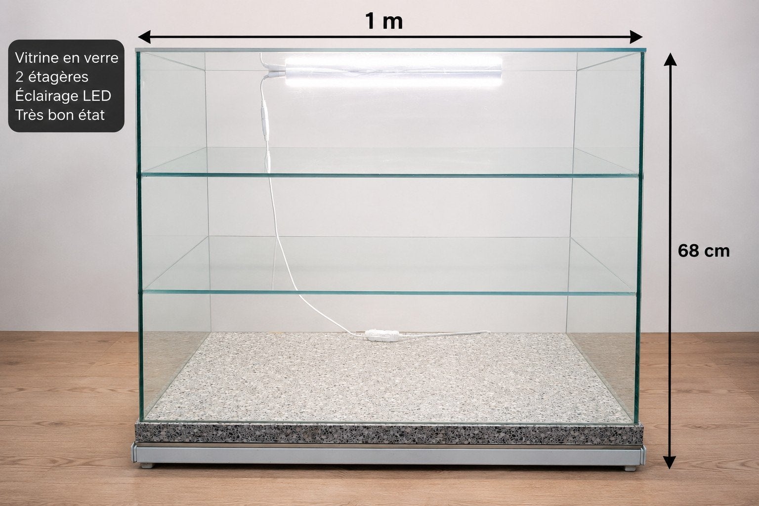 Vitrinekast met glazen toonbank met LED-verlichting - Zeer g, Ophalen, Verlichting