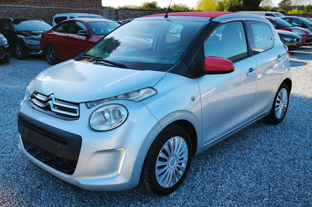 🆕CITROEN C1 Cabrio_1.2 i(81CH)_2014💢EUR.5B_A/C_78.000KM💢, Auto's, Citroën, Automaat, Stof, Zwart, 1199 cc