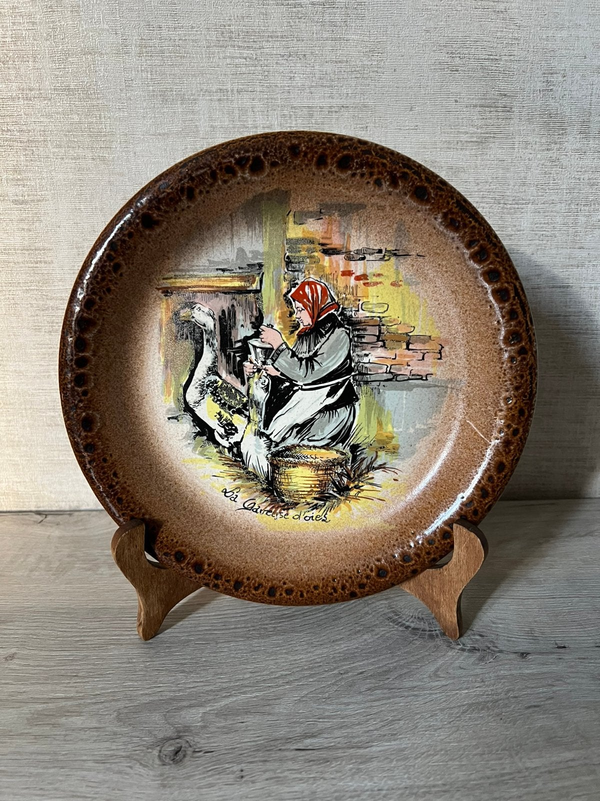 Decoratief bord „Old Crafts” - La Gaveuse d'Oies, Ophalen of Verzenden