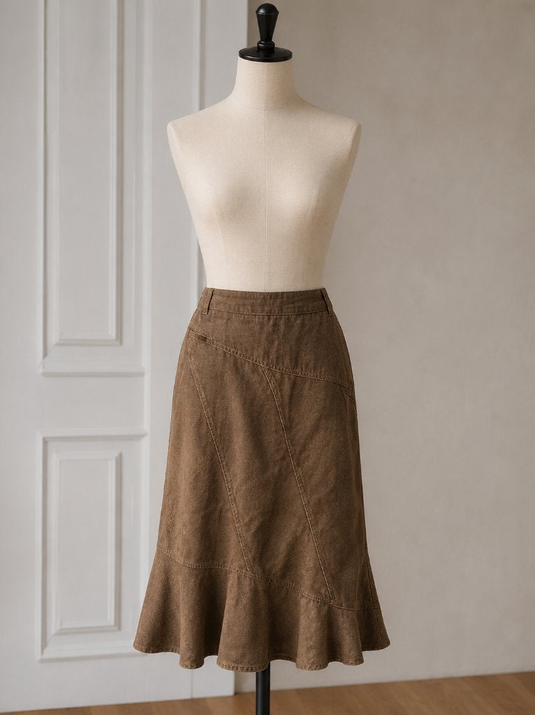 Vintage Daim achtige rok, Kleding | Dames, Maat 38/40 (M), Zo goed als nieuw, Knielengte, Vintage .