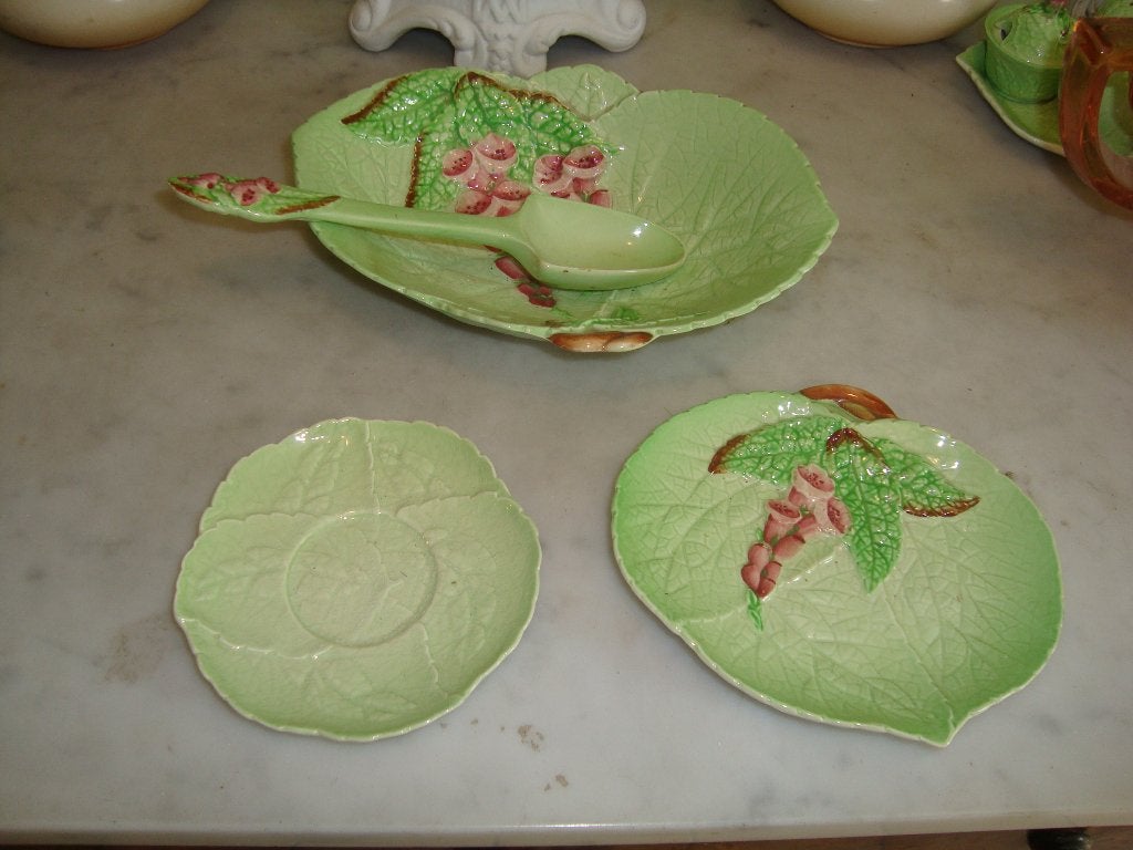 3 plats et cuillère . Carltonware, décor Foxglove., Enlèvement