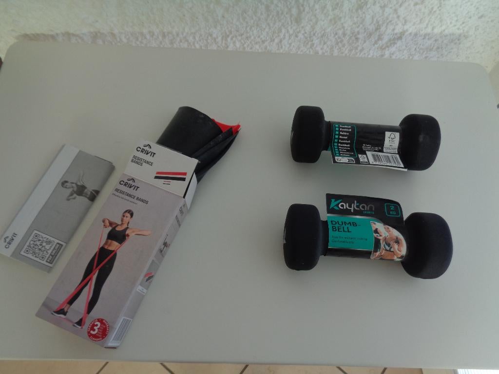 Pour Gym Haltères et élastiques. Neufs, Sports & Fitness, Envoi, Neuf, Bras, Haltère