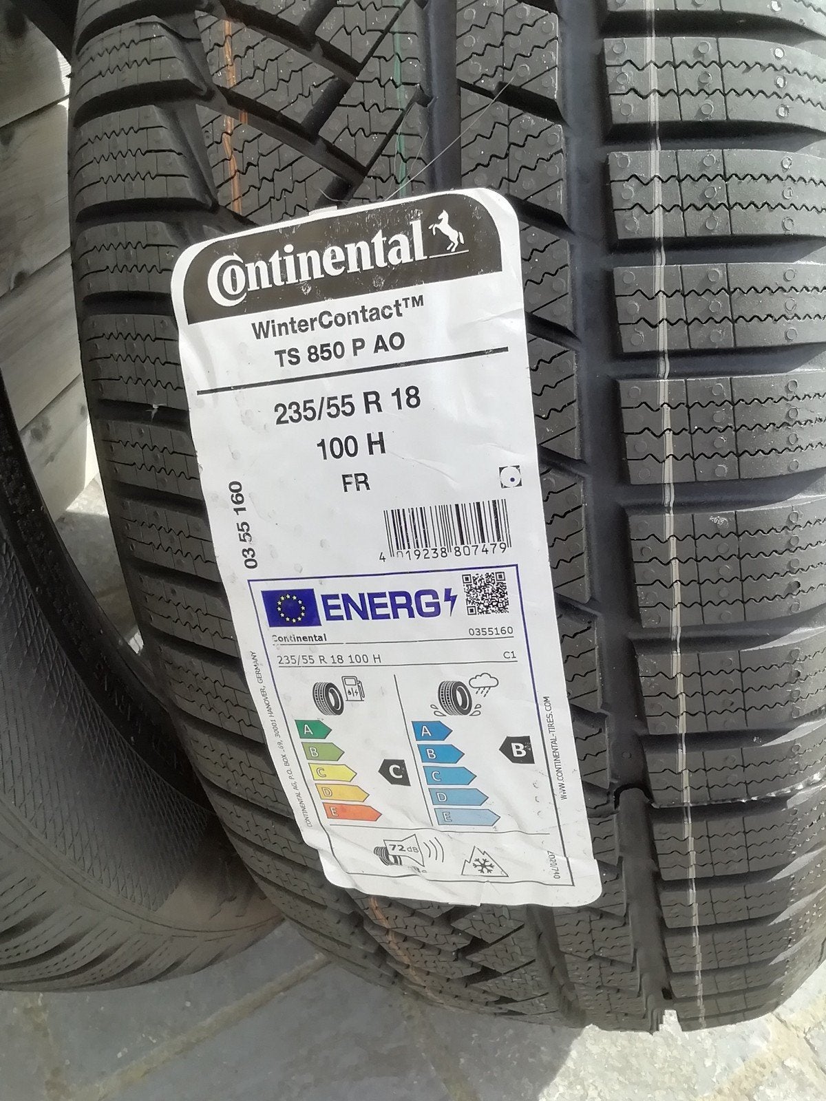 235/55R18 Continental winterbanden, Auto-onderdelen, Banden en Velgen, Ophalen, 18 inch, Winterbanden, 235 mm