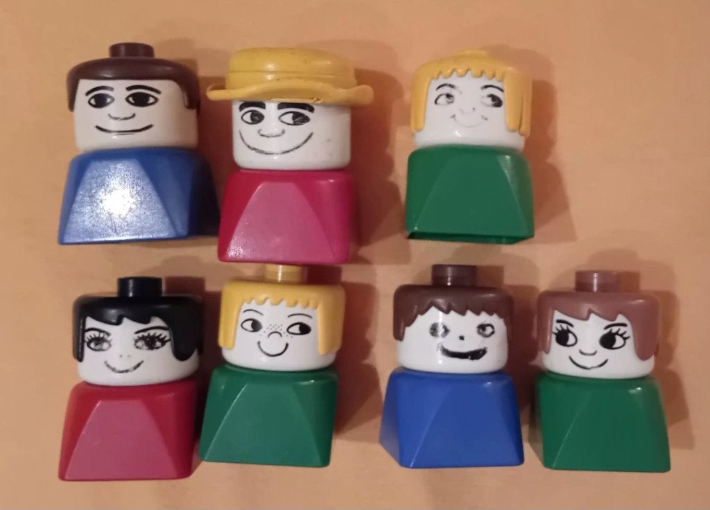 Vintage poppetjes Duplo LEGO, Kinderen en Baby's, Speelgoed | Duplo en Lego, Ophalen of Verzenden, Gebruikt, Losse stenen, Duplo