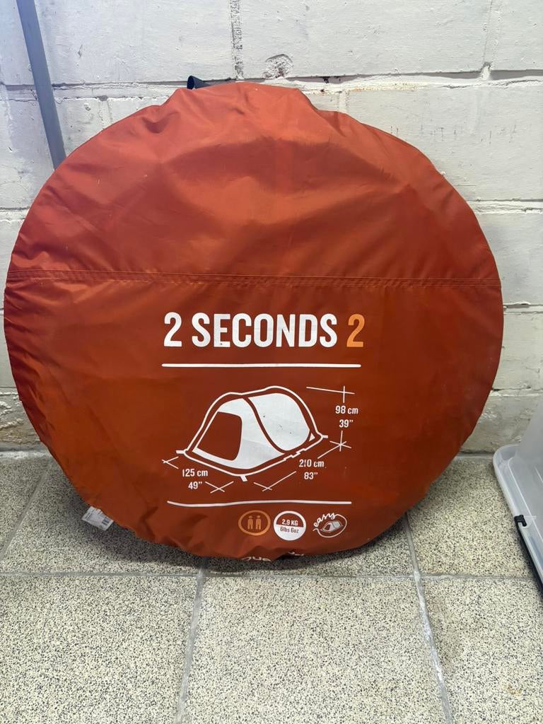 Queche 2 Seconds Tent, Caravans en Kamperen, Tenten, Ophalen, Gebruikt, Tot en met 2